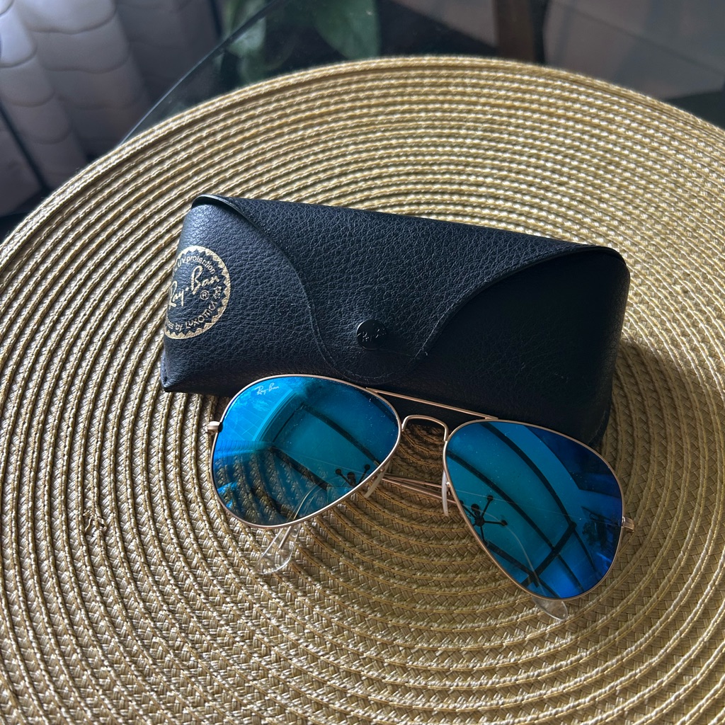 Ray-Ban 3025 Blue Aviator Sunglasses